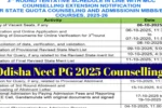 Odisha NEET PG 2025 Round 2 Counselling